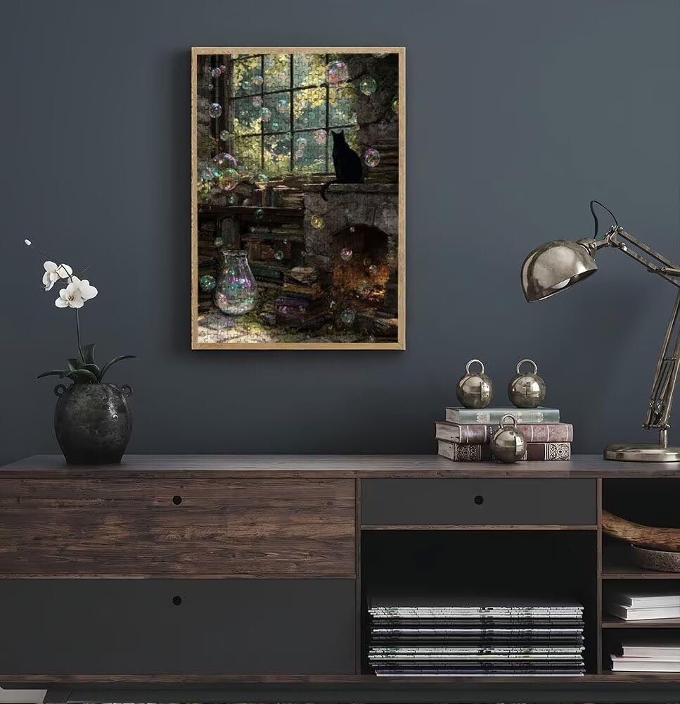 Bubble Black Cat, Klasyczna Puzzle 3000 Sztuk Dla Dorosłych BLQSBGA7-384 | Wyzwanie Zagadki, Gry Logiczne Cała Rodzina, Stres, Wystrój Domu Miłośnicy Puzzle
