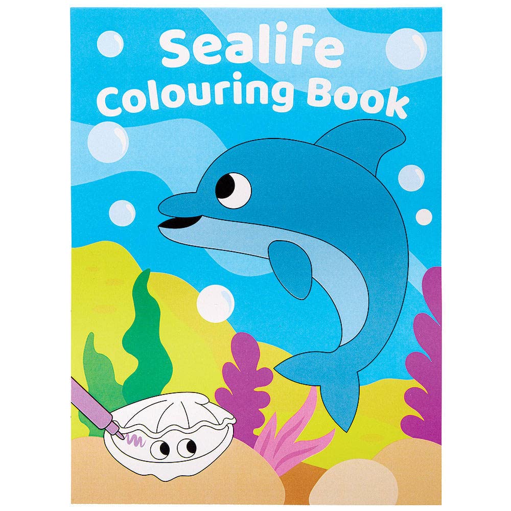 Baker Ross Mini Livre de Coloriage Vie Marine - Lot de 12, Activites pour Enfants