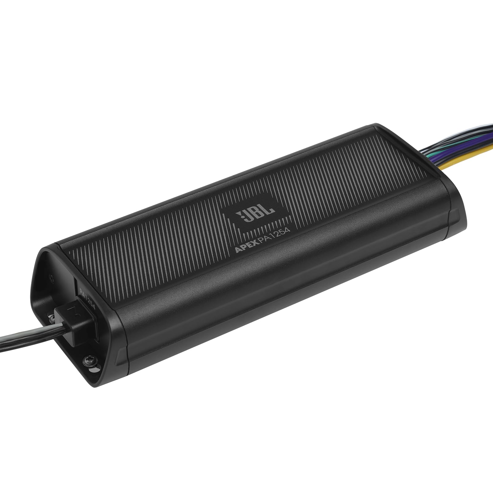JBL Apex PA1254 Amplificador Compacto 4 Canales Clase D con 1250W Pico, 125W×4 a 2Ω, 75W×4 a 4Ω y 250W×2 en Puente, filtros 60/80/120Hz seleccionables y Rango Completo 20Hz–20kHz para Sistemas