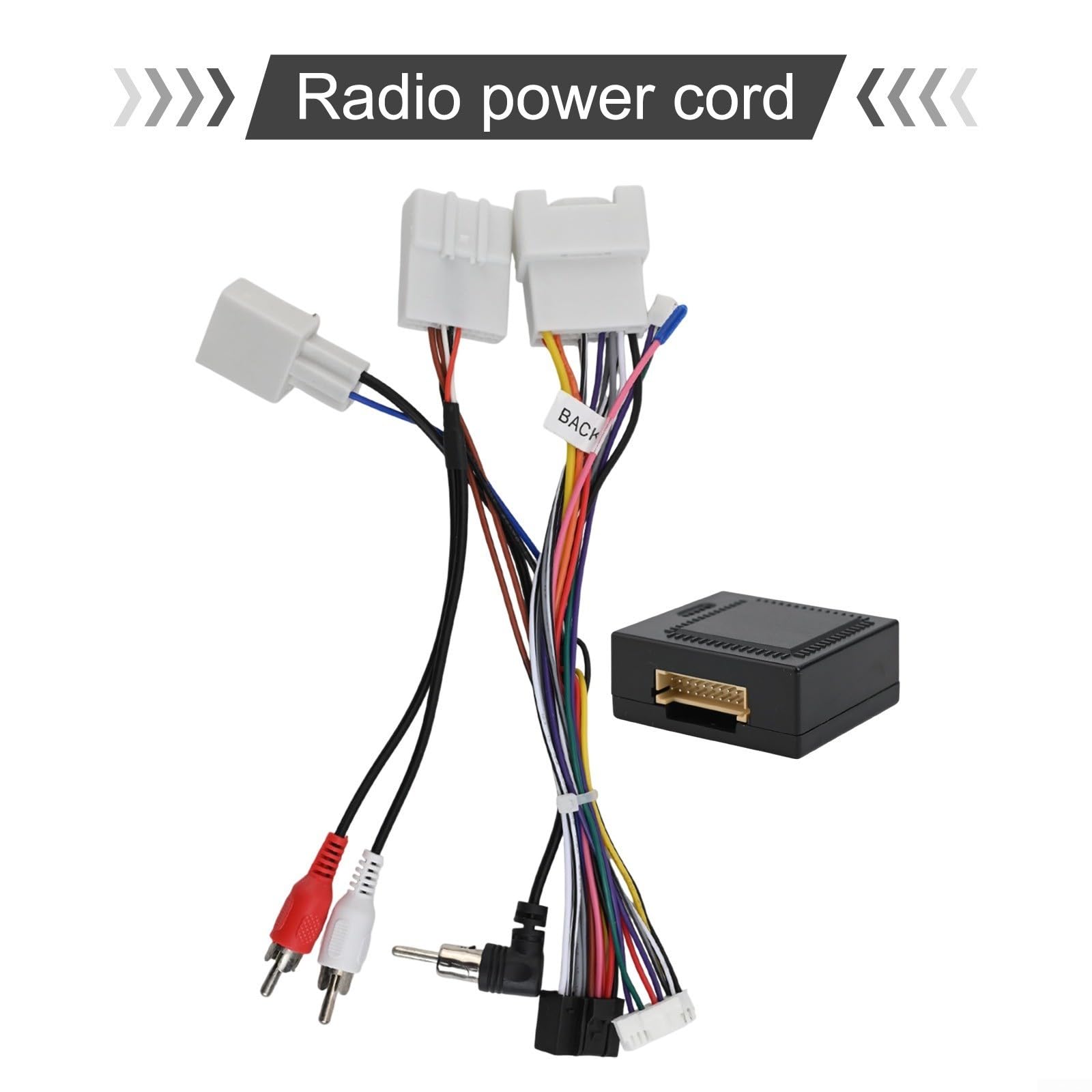 Adaptador de arnés de alimentación de audio para radio de coche para Android + caja Canbus para Toyota, cables ISO, telares, conector de radio