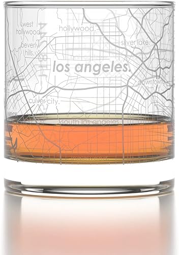 Vista 332 de Well Told Vaso grabado de Washington DC Map Rocks, vidrio de whisky antiguo (11 onzas, transparente), regalo para los amantes del whisky 147-Claro