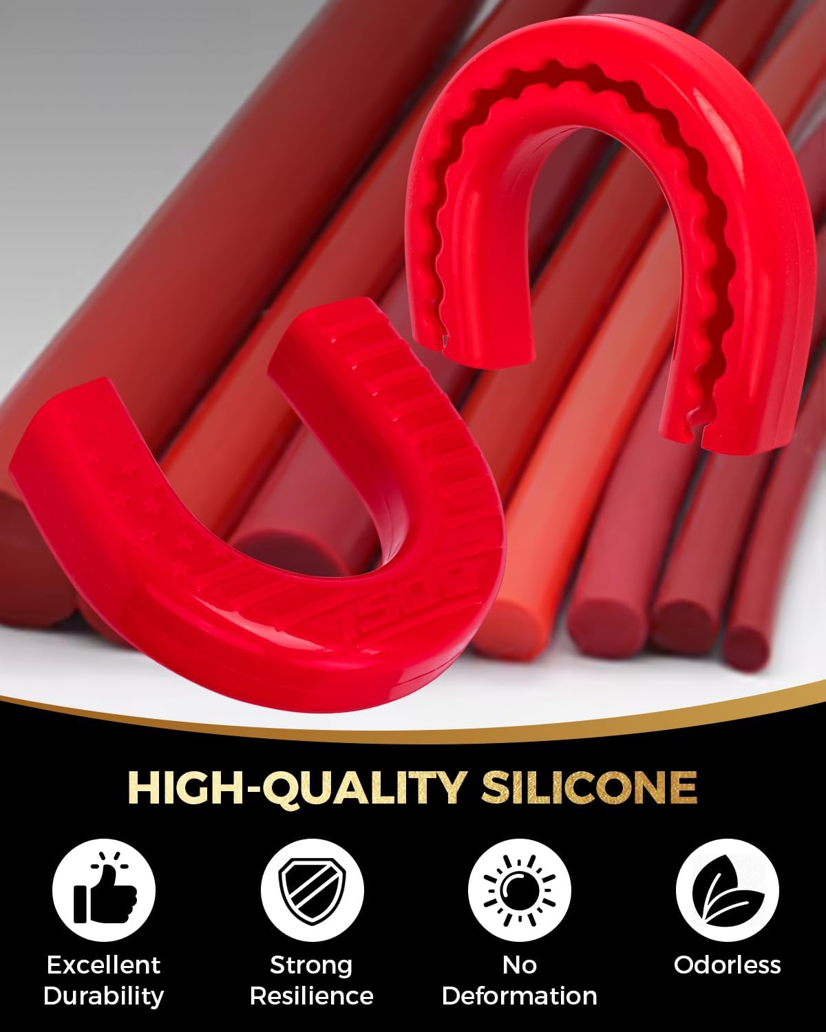 Tow Hook Covers Fit for Chevy Silverado 1500, Red | 2007-2025 Compatible, Unique Design, Anti-Rust & Weather Protection, Easy No-Tool Install, Custom Front Accessories