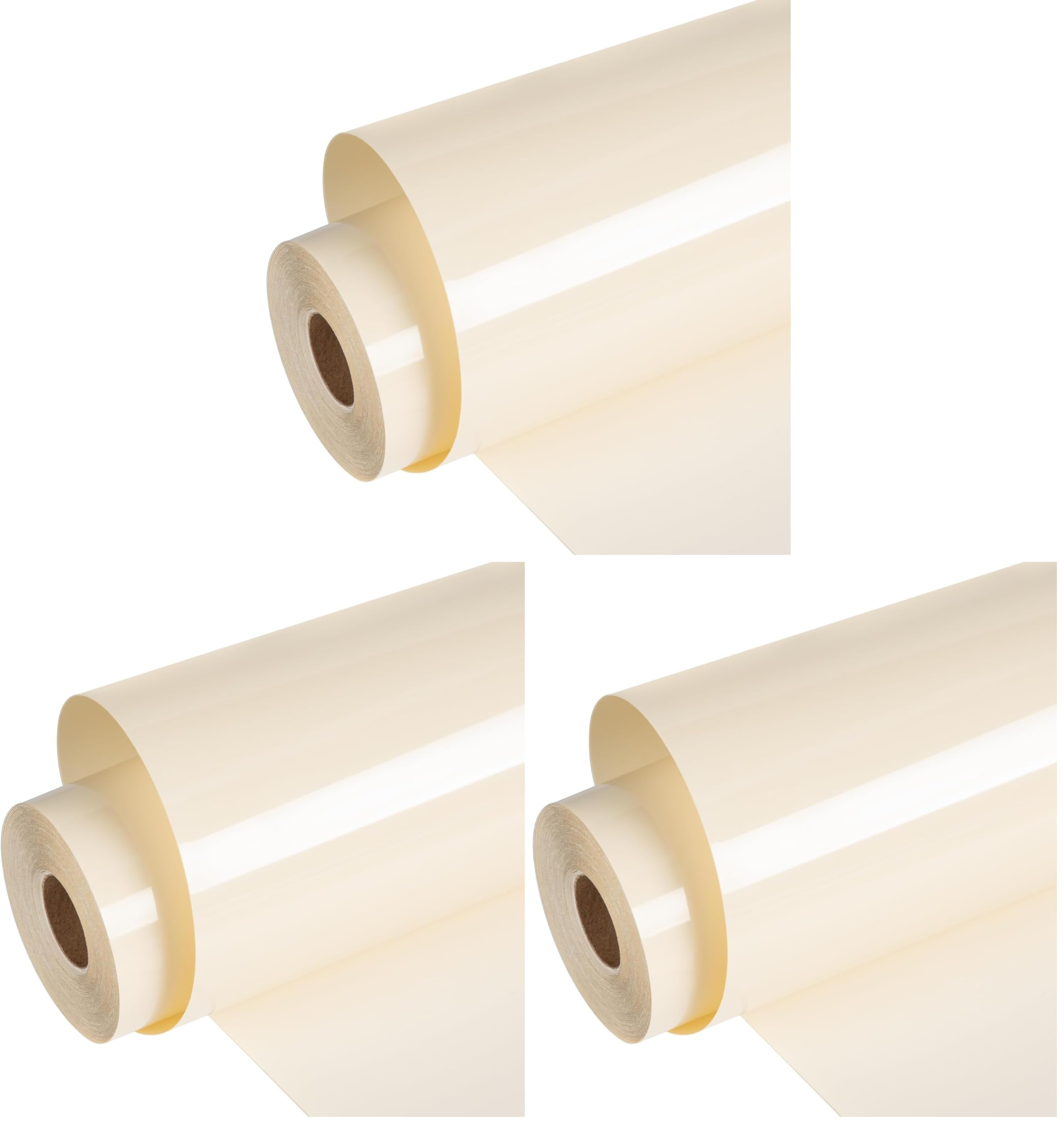 HTVRONT Beige Heat Transfer Vinyl Roll - 12" x 30ft Beige Iron on Vinyl for Shirts, Light Brown HTV Vinyl Easy to Use, Easy to Cut &amp; Weed for Heat Transfer Vinyl Design (Pack of 3)
