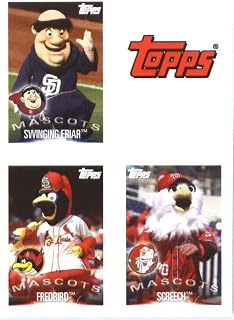 2019 Topps MLB Stickers #210/227/234 Swinging Friar/Fredbird/Screech/Topps Logo/Jason Heyward Mascots San Diego Padres/S MLB Sticker Trading Card
