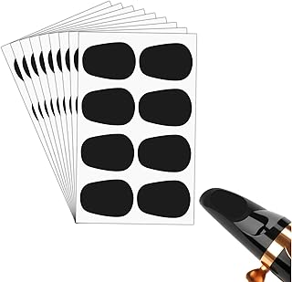 32Pcs Silicone Sax Mouthpiece & Clarinet Mouthpiece Pads - Saxophone Clarinet Bite Pad Accessories, Self Adhesive for Beginners Musicians - Black