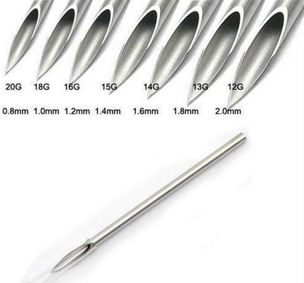 5 szt. igły do piercingu uszu - ciało/nos/pępka/sutków perforujące igły narzędzie do piercingu z pakietem niezależności (16 G)