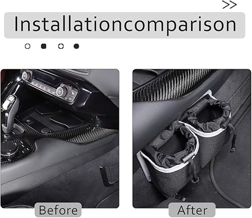 Miniatura 10 de Bolsa de bolsillo de almacenamiento para automóvil compatible con Toyota Supra GR A90 A91 MK5 2019-2022, organizador de asiento de automóvil con