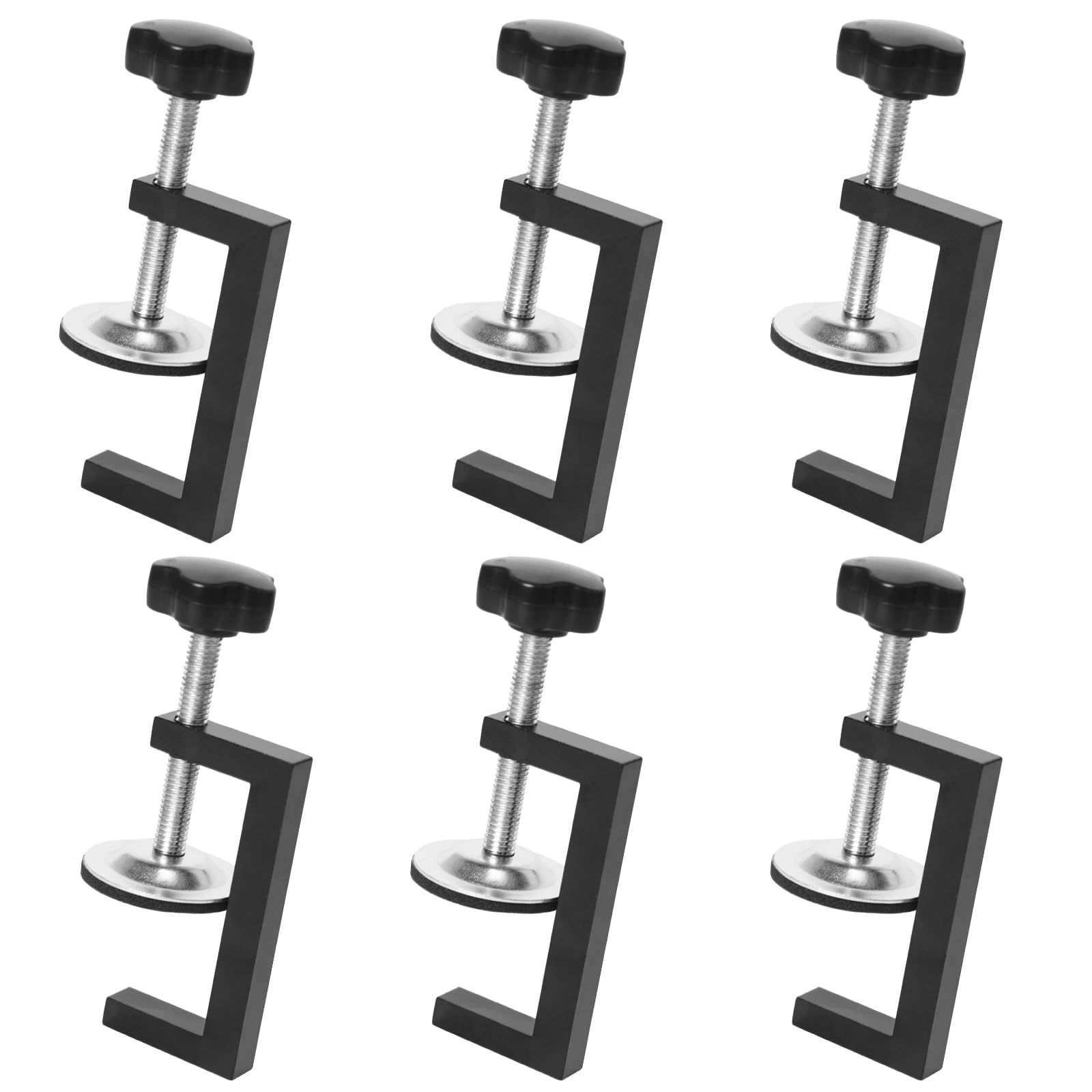 6 sztuk zacisków C, 15-55 mm, zacisków stołowych, regulowane, zakres zacisku, stal nierdzewna, Heavy Fixture Clamp do zaciskania, zacisków i napinaczy, narzędzi do prac stolarskich, majsterkowania i