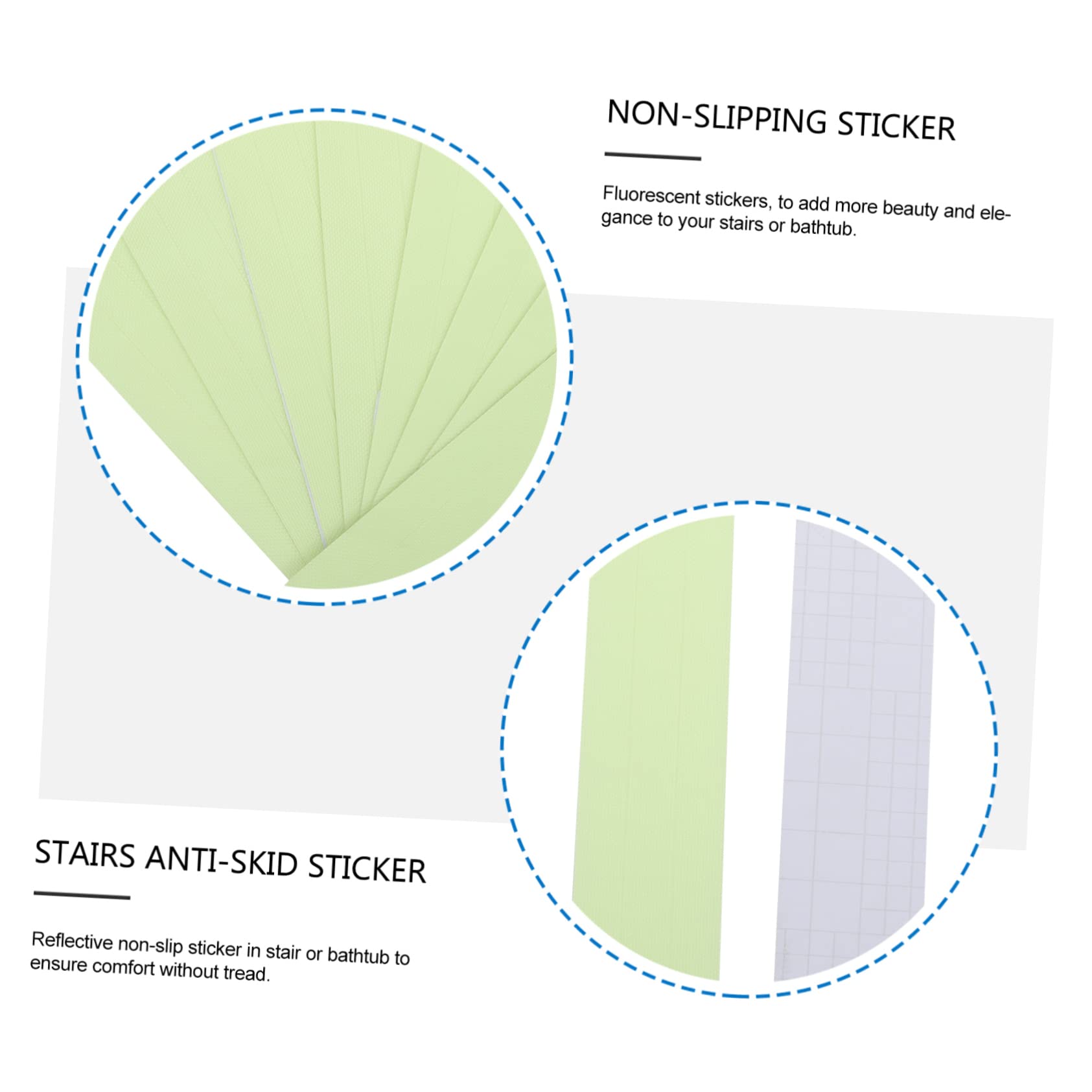MAGICLULU 2 Sätze Antirutsch Aufkleber Für Treppen Selbstklebende Reflektierende Sicherheitsstreifen Fluoreszierendes Skid Tape Für Innen Außenanwendungen Stück * 2