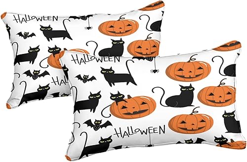 Miniatura 280 de Pumpkin Bedding Halloween Duvet Cover Set Funny Evil Pumpkin Pattern Design Black Halloween Bedding Set Queen 1 Duvet Cover 2 Pillowcases
