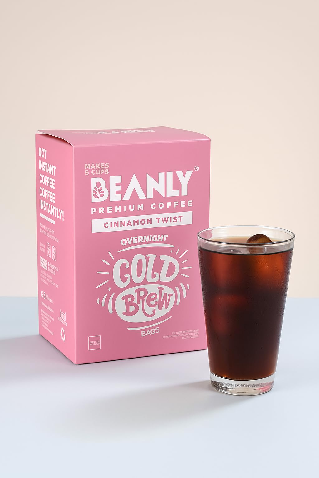 Beanly Overnight Coffee | Cinnamon Twist | Pack of 5 Cold Brew Bags | 100% Arabica Coffee | Rich & Smooth Easy Brew Coffee | No Equipment Required-picture-32