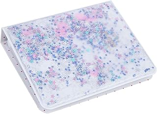 Quicksand Beads Funda Colorida 64 Bolsillos Mini Organizador de álbum de Fotos de 3 Pulgadas para Fotos de Cámara (Azul)