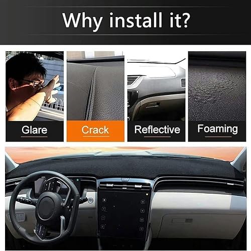 Miniatura 4 de WouND Car Dashboard Cover Dash Mat Sun Shade Pad Dash Board Carpet,for Kia Cerato Forte K3 2013-2018,Car Dashboard Cover Mat