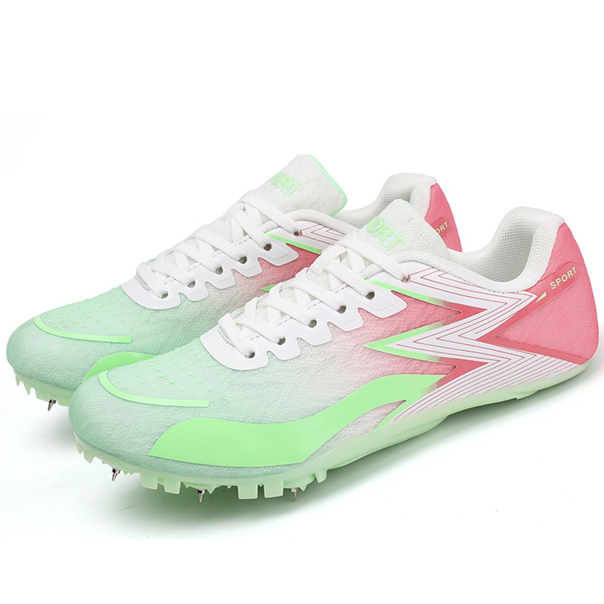 Zapatillas de Atletismo con Clavos para Hombre Zapatillas Saltar Y Correr Ligeras con Clavos para Carreras Y Sprint Carreras