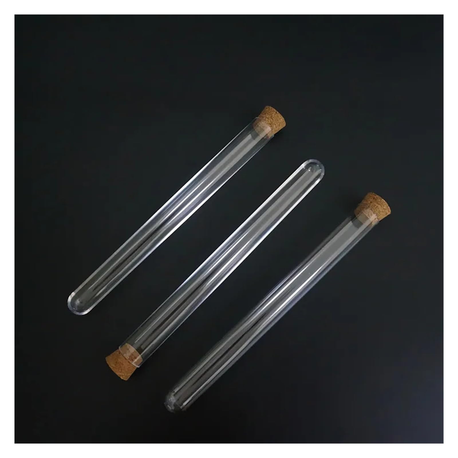 100 Szt./opakowanie 18x180mm 30ml Okrągłodenna Plastikowa Probówka Z Korkiem Twarda Przezroczysta Fiolka Pakująca Laboratorium Szkoła Ślub Upominki