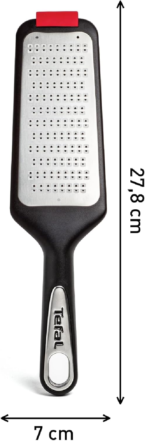 Tefal Ingenio Grater, Black, with Double Sharp Blades, Non-slip Base and Protective Cap - Safety, Efficiency and Stability on Grating