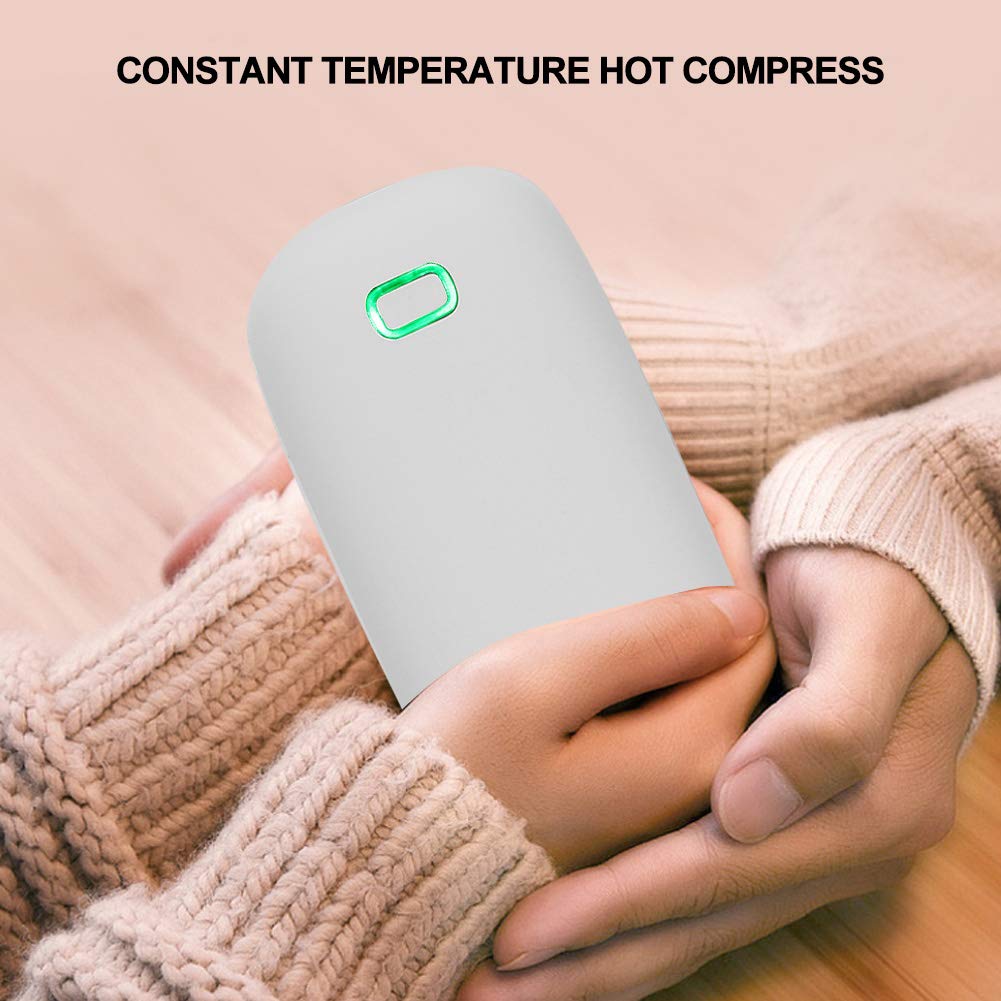 Mini scaldamani elettrico USB con doppio lato e controllo della temperatura, scaldamani portatile per esterni, ufficio e classe, batteria da 4000 mAh, 50-60 °C