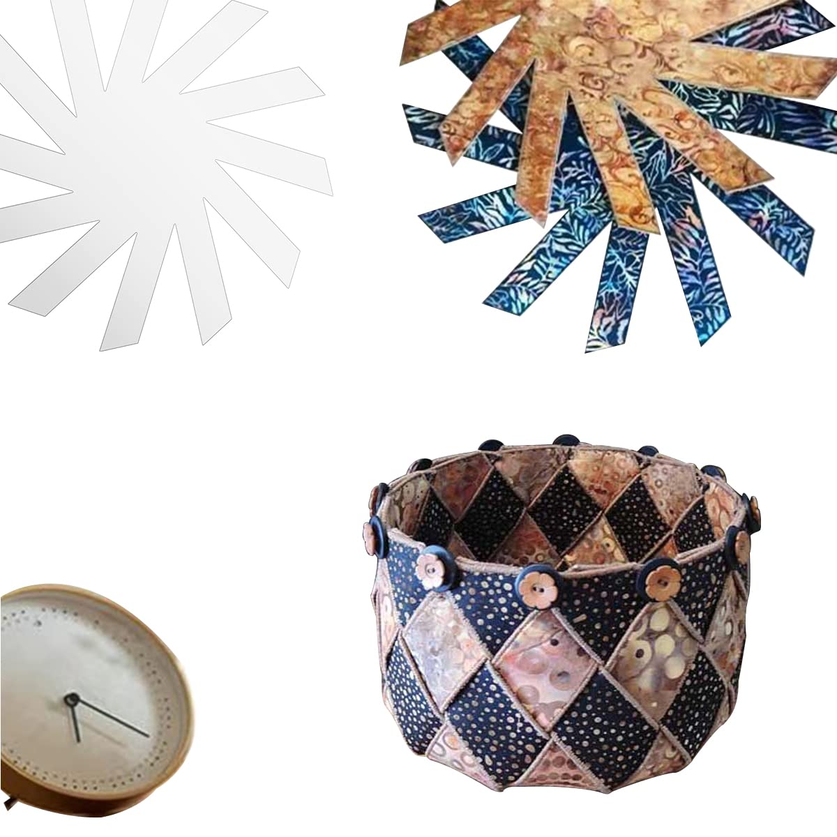 uywapvt Storage Basket Template DIY Acrylic Quilting Ruler Woven Spiral Storage Basket Template Cutting Set for Quilting and Sewing Multifunctional DIY Sewing Ruler Tailor for Home Sewing Art Craft