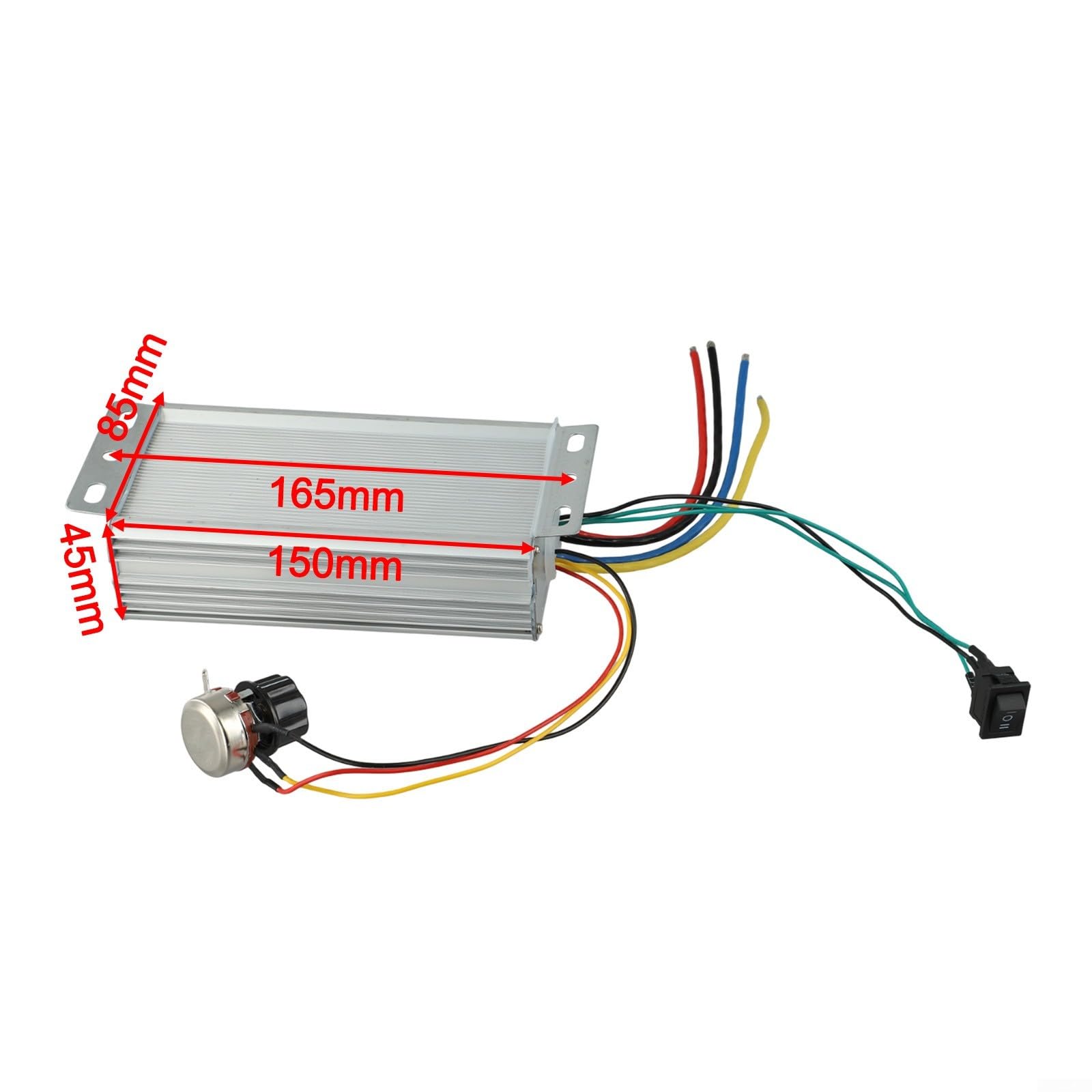 Regolatore di velocità del motore CC per motore spazzolato 12V 48V 70A 4000W per uscita PWM con regolazione del potenziometro e funzione di retromarcia in avanti