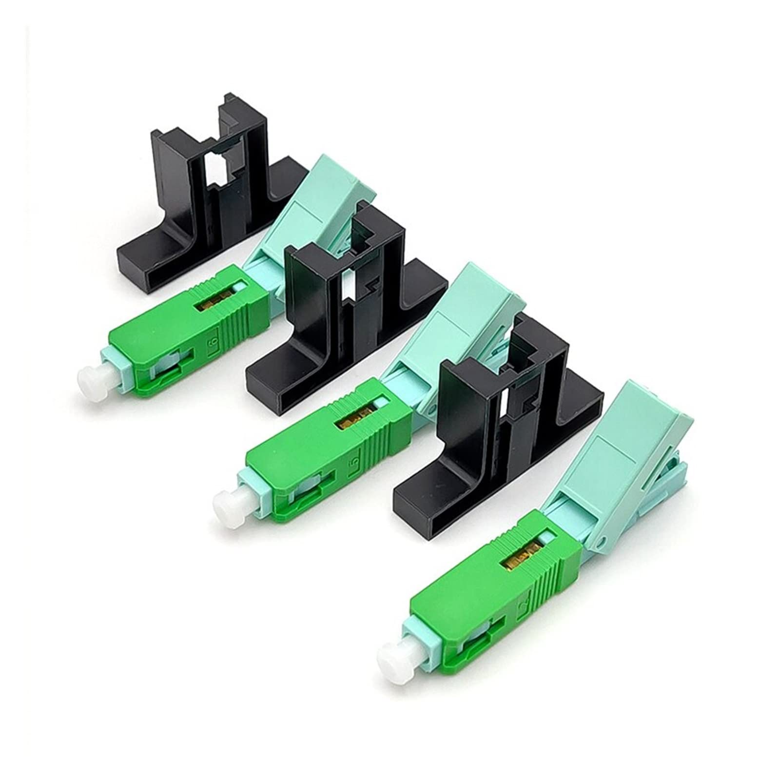 Raccords à Fibres optiques 53 MM 3 Cercle SC APC SM connecteur Optique monomode FTTH Outil connecteur Froid Outil Fibre Optique connecteur Rapide Équipement de Communication (Color : 50 pcs)