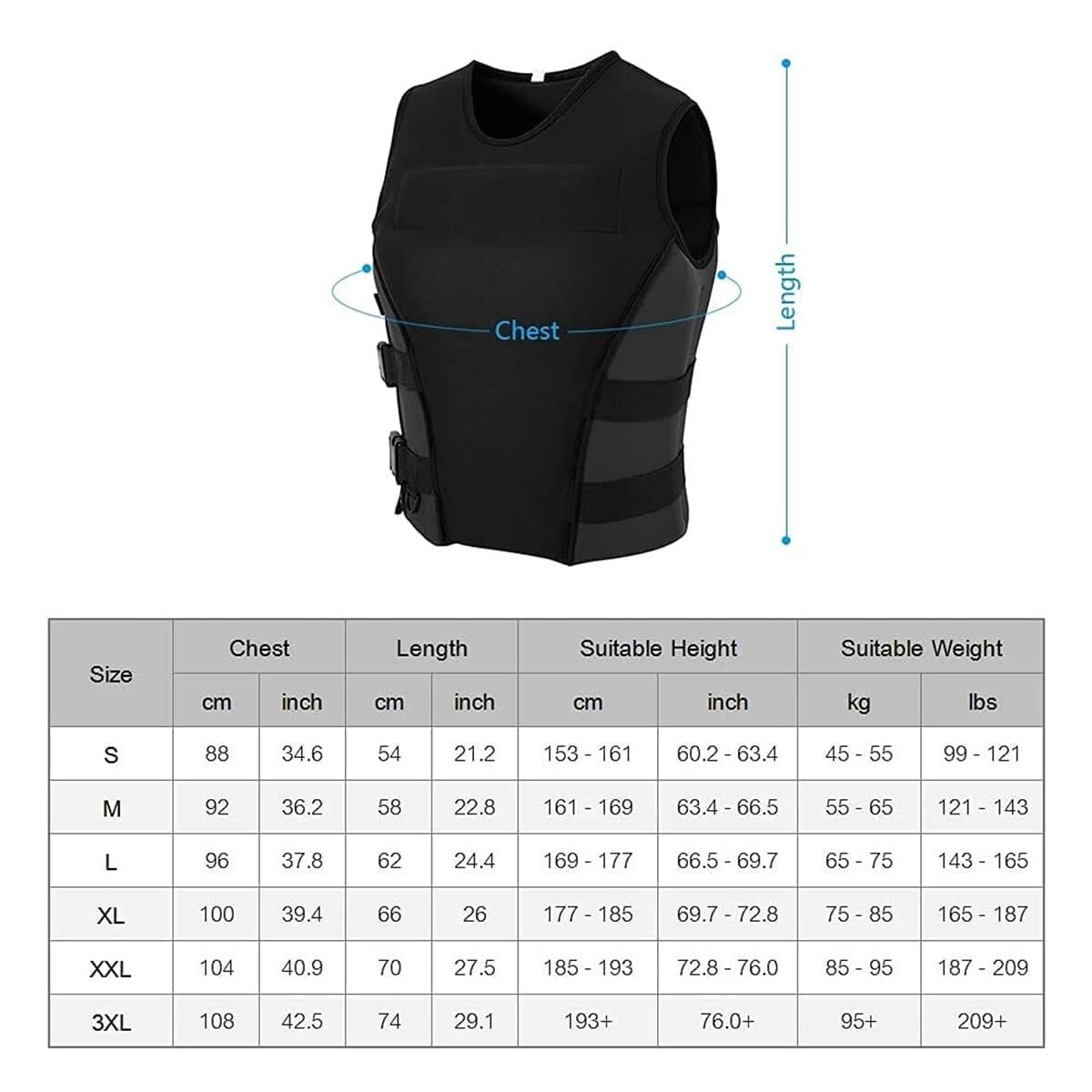 Veste de Kayak Haute flottabilité densité avec Double Boucle de sécurité et Confort en néoprène pour Truite Rivière Cours d'eau Pêche à la Mouche Utilisation