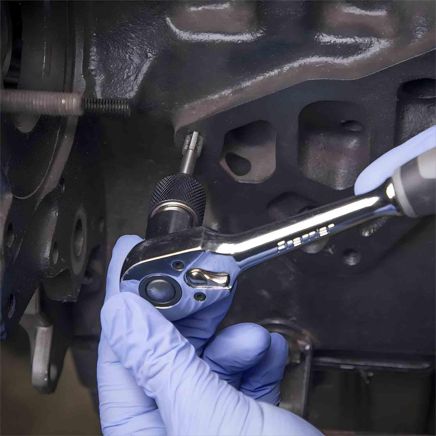 Adjustable Tap Socket Set, 2Pcs Tap Socket Adapters 3/8" Drive Tap Holder Tapping Socket Threading Tool for Tight Workspaces, Fits Taps #6-1/4" and 1/4"-1/2"