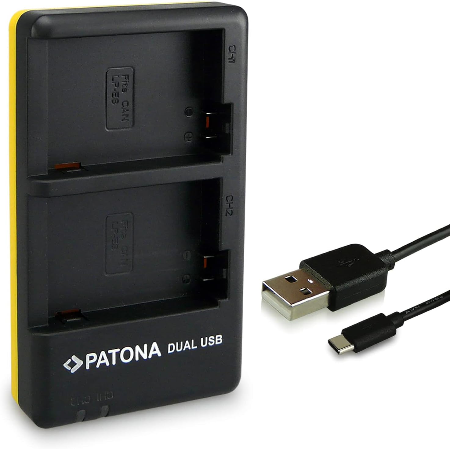 PATONA Dual USB Charger with USB cable connected