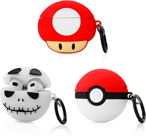 Paquete de 3 Gedicht para Airpods de 3 generación, bonita funda de personajes de dibujos animados para AirPods 3, diseño único, divertido y