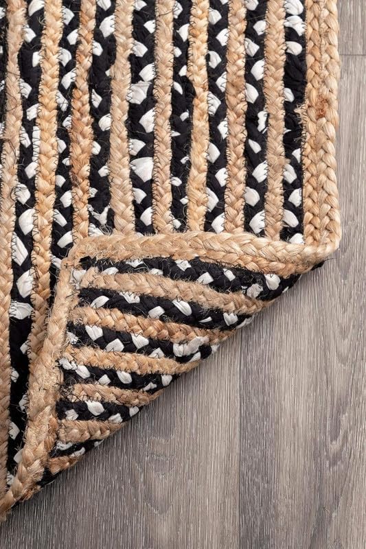 Tapis en jute naturelle, tressé à la main, réversible, style bohème rustique, durable et respectueux des animaux domestiques, pour salon, salle à manger et chambre à coucher, 7,8 x 1,5 m