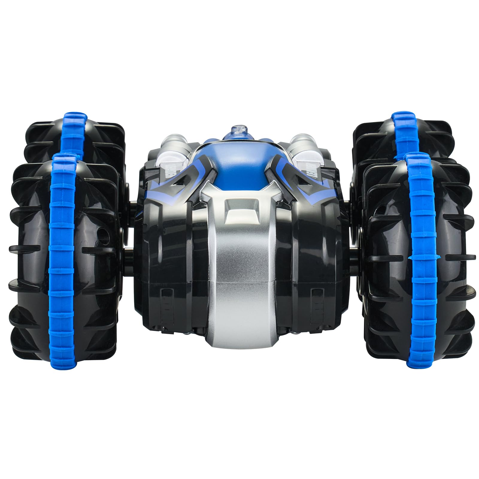 VEVOR Voiture télécommandée amphibie, 4WD étanche 2,4 GHz pour enfants, voiture télécommandée rotative à 360° avec 2 batteries, jouet tout-terrain, plage, piscine pour garçons et filles de 6 ans et