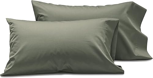 Miniatura 4 de Cuddledown Heritage - Juego de fundas de almohada  100% algodón  Calidad premium  Tejido de satén ultrasuave  Transpirable  EstándarQueen  Grove