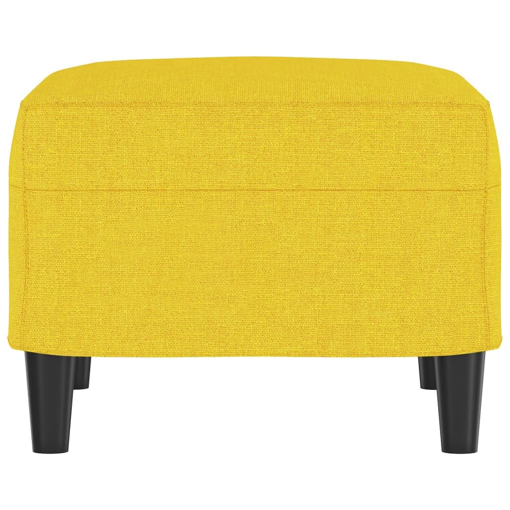 Générique Fußhocker, hellgelb, 60 x 50 x 41 cm, aus atmungsaktivem Stoff, bequemer und stabiler Sitzsack für Sofa oder Liegestuhl, Rahmen aus robustem Sperrholz, Sitzerhöhung