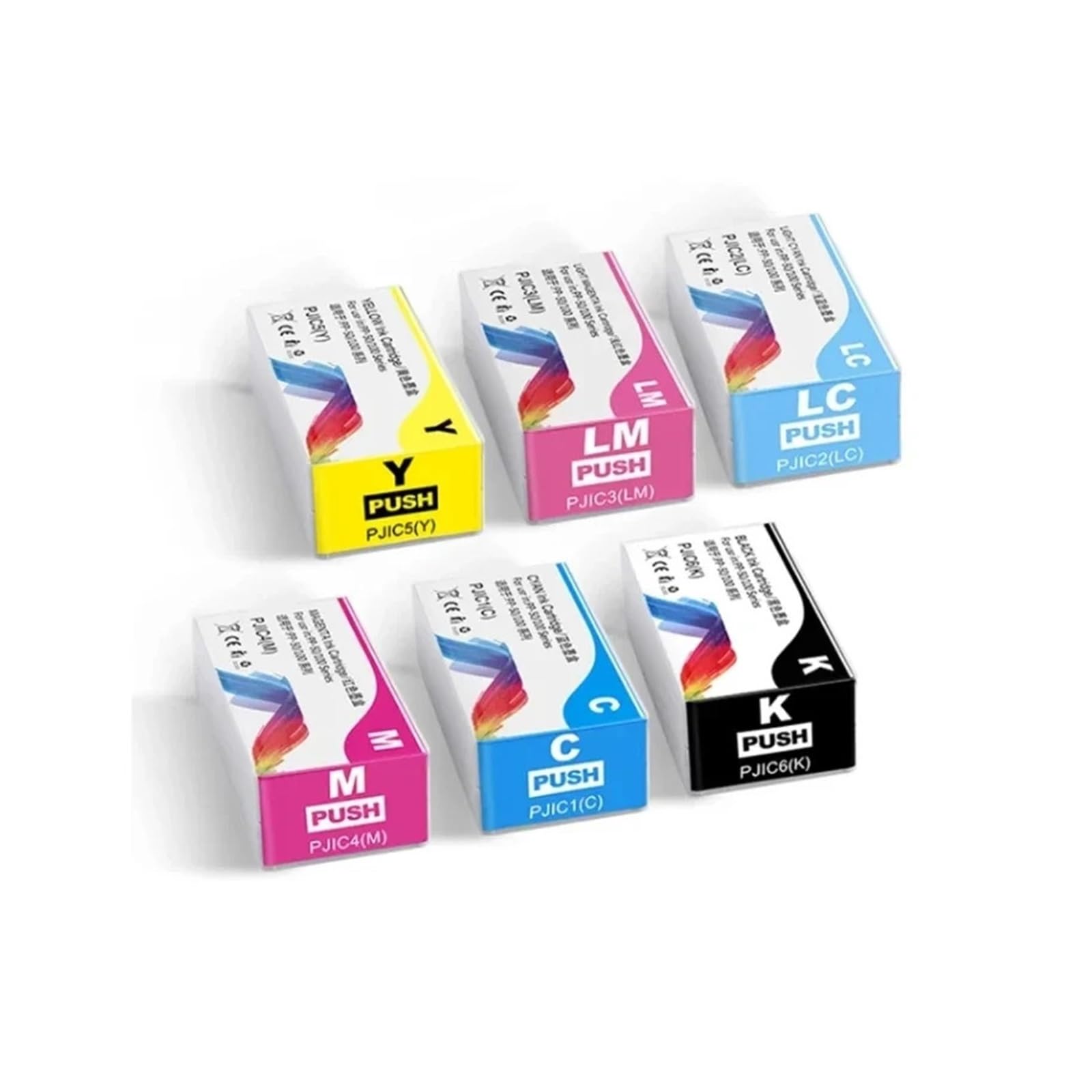 Juego De Cartuchos PJIC Compatible con Epson PP-100NII PP-50BD | 1 juego, tinta de color premium, cartuchos de repuesto, colores vivos, impresión estable
