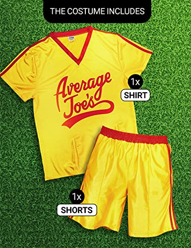 Ripple Junction CTDODGEBALL Stiller Dodgeball Movie Character Average Joes Yellow Jersey Set Halloween Costume Cosplay thumb #3