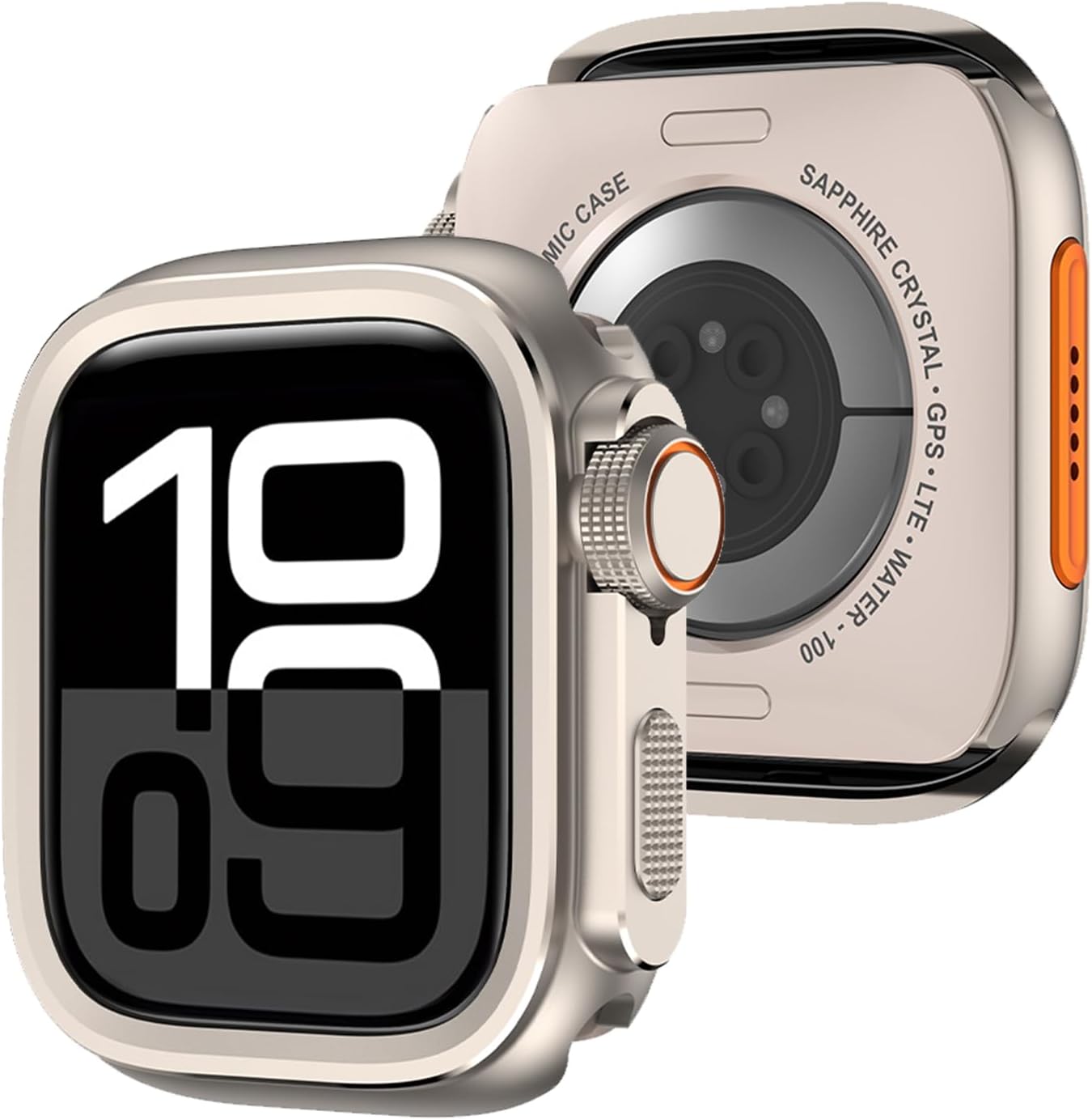 2 in 1 Metal Case Compatible with Apple Watch Ultra 3/2/1 Case 49mm with Back Cover, Rugged Shockproof Protective Bumper Cover for iWatch Series 11/10/9/8/7/6/5/4/SE3 46mm/45mm/44mm