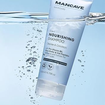 ManCave Nourishing 2-in-1 Shampoo 200ml for Men, Mens Shampoo