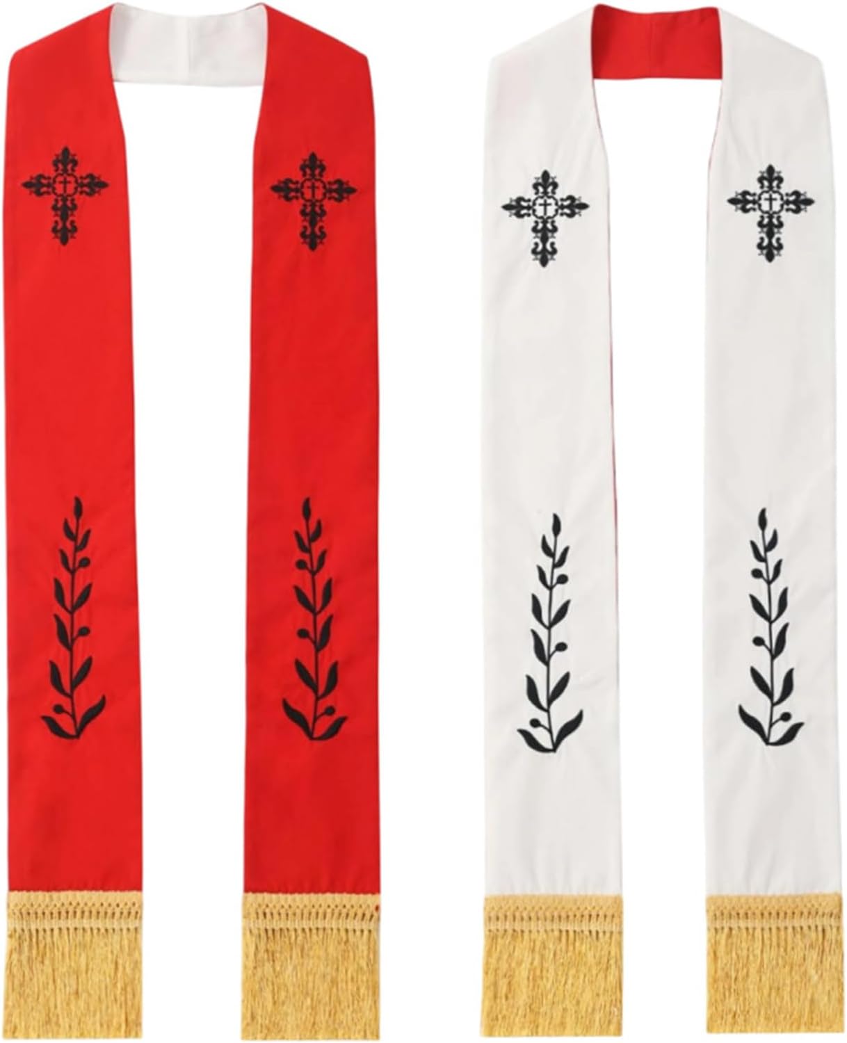 Graduation Stole with Sacred Embroidery Polyester Fabric for Ceremonies Stylish Embroidered Stole Neckerchief Scarf - Image 9