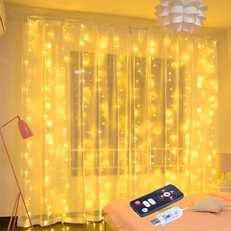 Amazon Co Jp Amars 2m 2m 電池式 イルミネーションledカーテンライト リモートコントロール タイマー 防水 屋内屋外使用可能 結婚式 パーティー 飾り ライト 正月 クリスマス 飾り バレンタインデ ウォームホワイト ホーム キッチン
