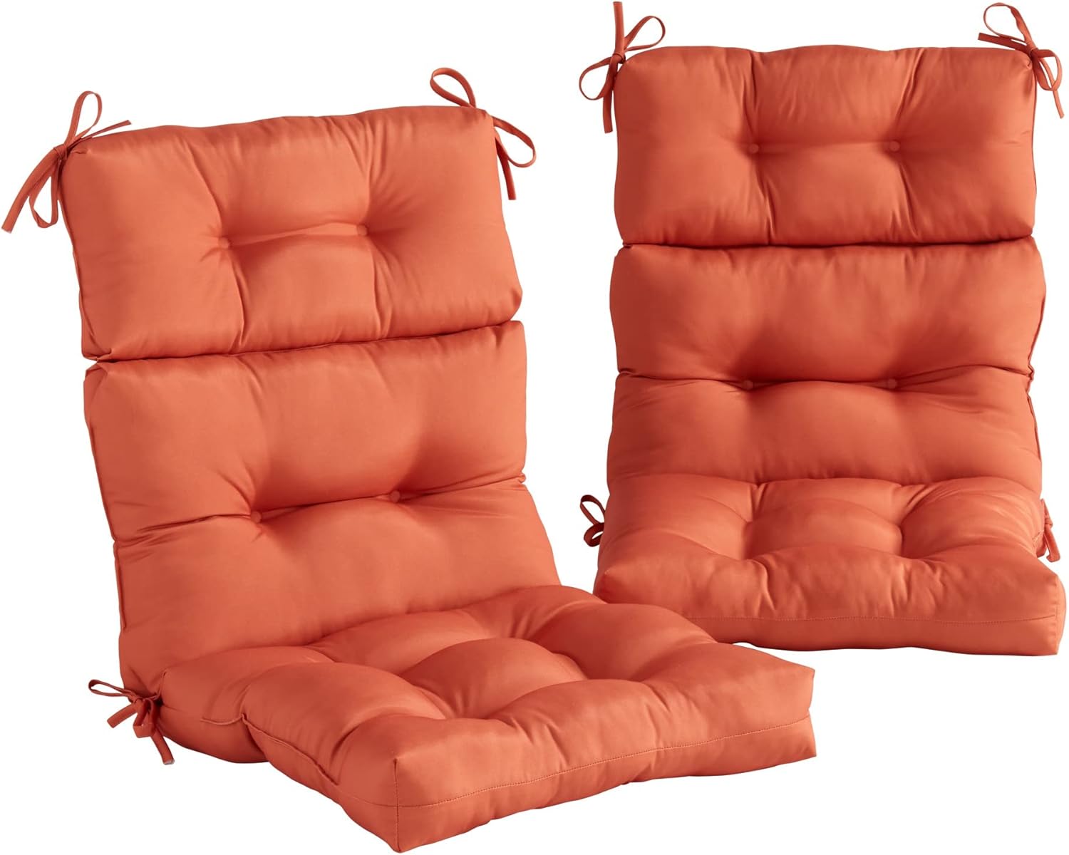 Greendale Home Fashions Outdoor 44x22-inch High Back Chair Cushions (Set of 2), Sunrise