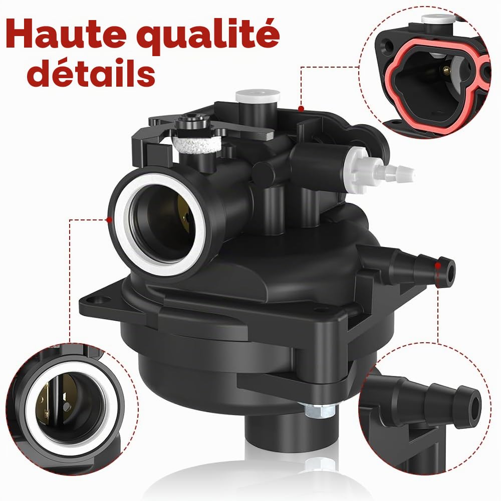 NIERBO Kit de Carburateur Compatible avec Brigg Stratton 799583 591160 593261 591110 Pièces et Accessoires Moteur Remplacement du Carburateur Filtre à Air
