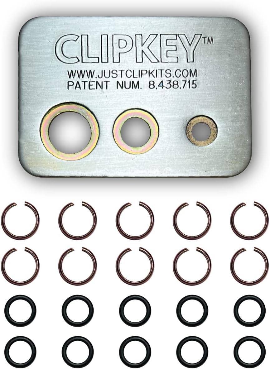 86820 MCTCK3810 Just Clips 3/8" Friction Rings and O-Rings for Milwaukee Cordless Tools. Includes The only Patented Friction Ring Installation Tool, The ClipKey (10 Friction Rings and O-Rings)