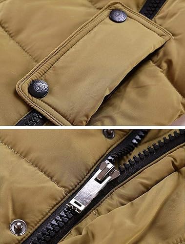 Miniatura 13 de Mallimoda - Abrigos de inverno con capucha y relleno de plumón para niño Estilo 1 negro,Estilo 1 Azul Profundo,anaranjado ( Style 1 Orange),Estilo 1