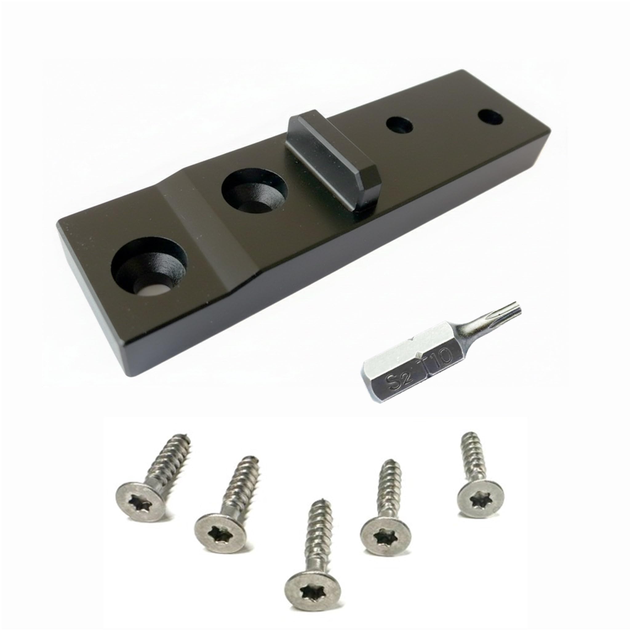 100 Stk. Abstandshalter für Terrassendielen verdeckte Befestigung Inkl. Edelstahl Schrauben + 1 Bit, Fugenbreite 2 mm / 4 mm oder 7 mm, Terrassenclips (ALU Unterkonstruktion, 2 mm Fugenbreite)