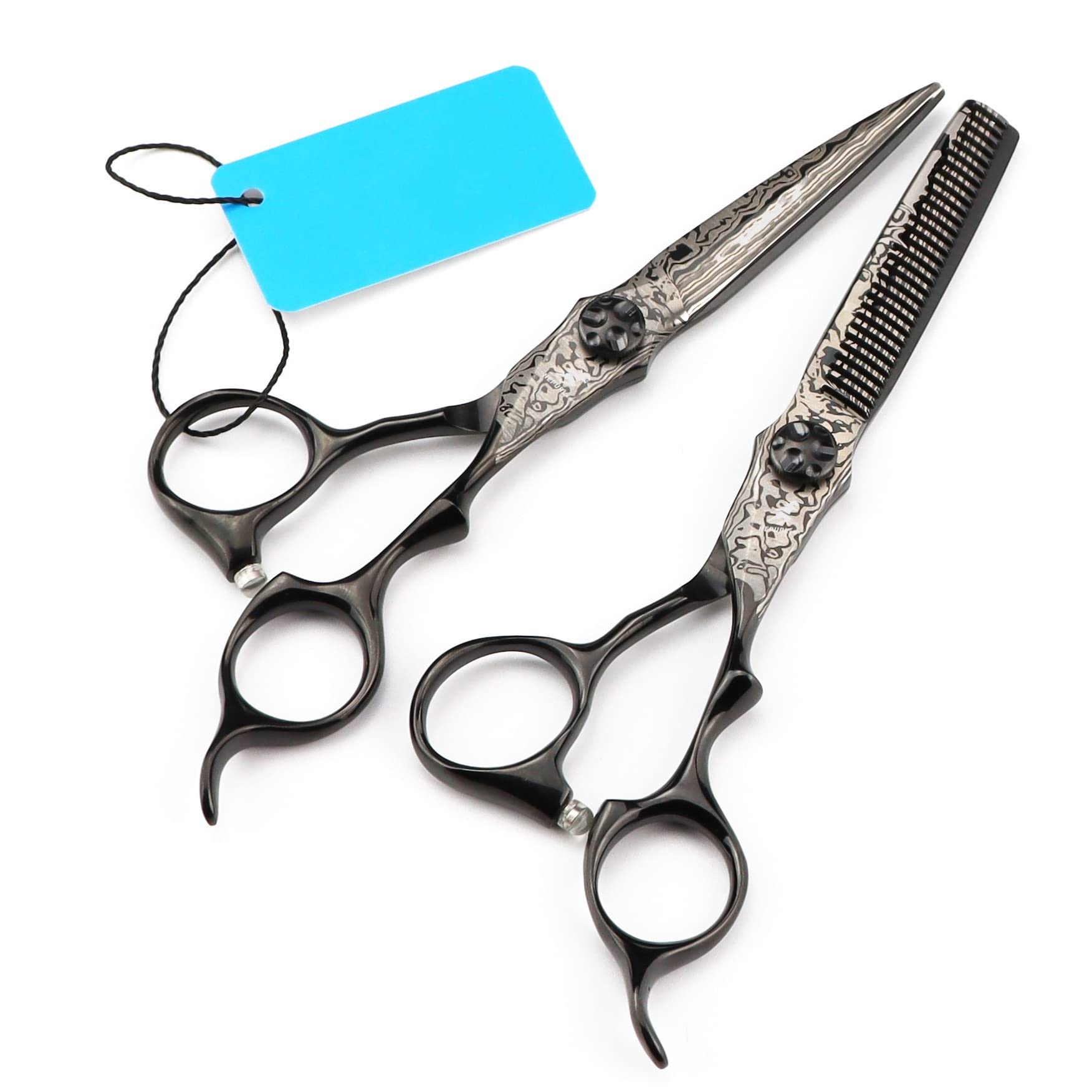 Haarschneideschere, 6 Zoll, Professionelles Haarscheren-Set Aus 440C Edelstahl, Effilierscheren-Set, Friseurscheren-Set, Haarschneidewerkzeuge