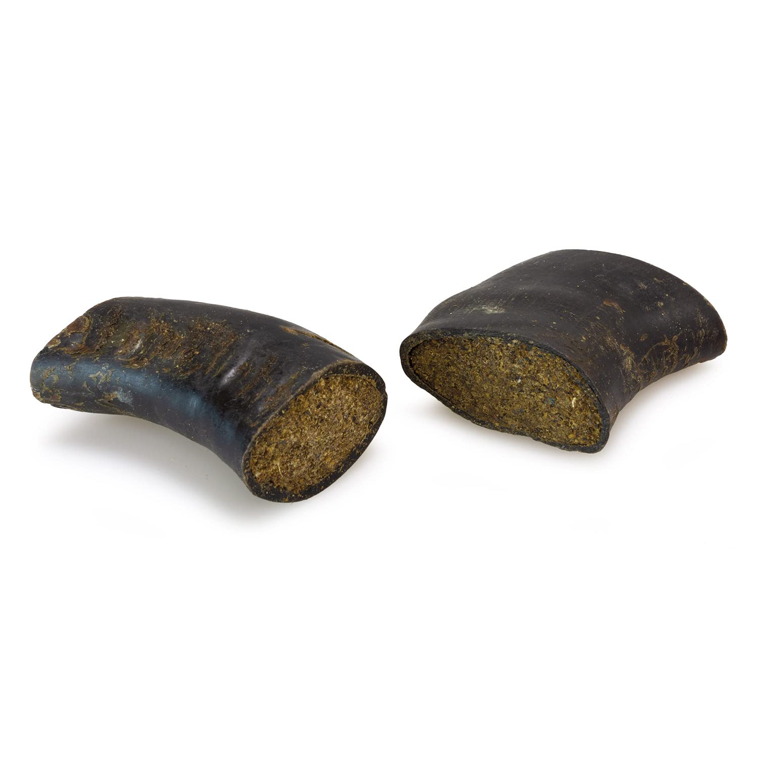 Arquivet Corne de Buffle Farcie au Foie de Buffle - 8 cm - Boîte Présentoir de 20 Pièces - 2.000 g - Friandise Naturelle pour Chien