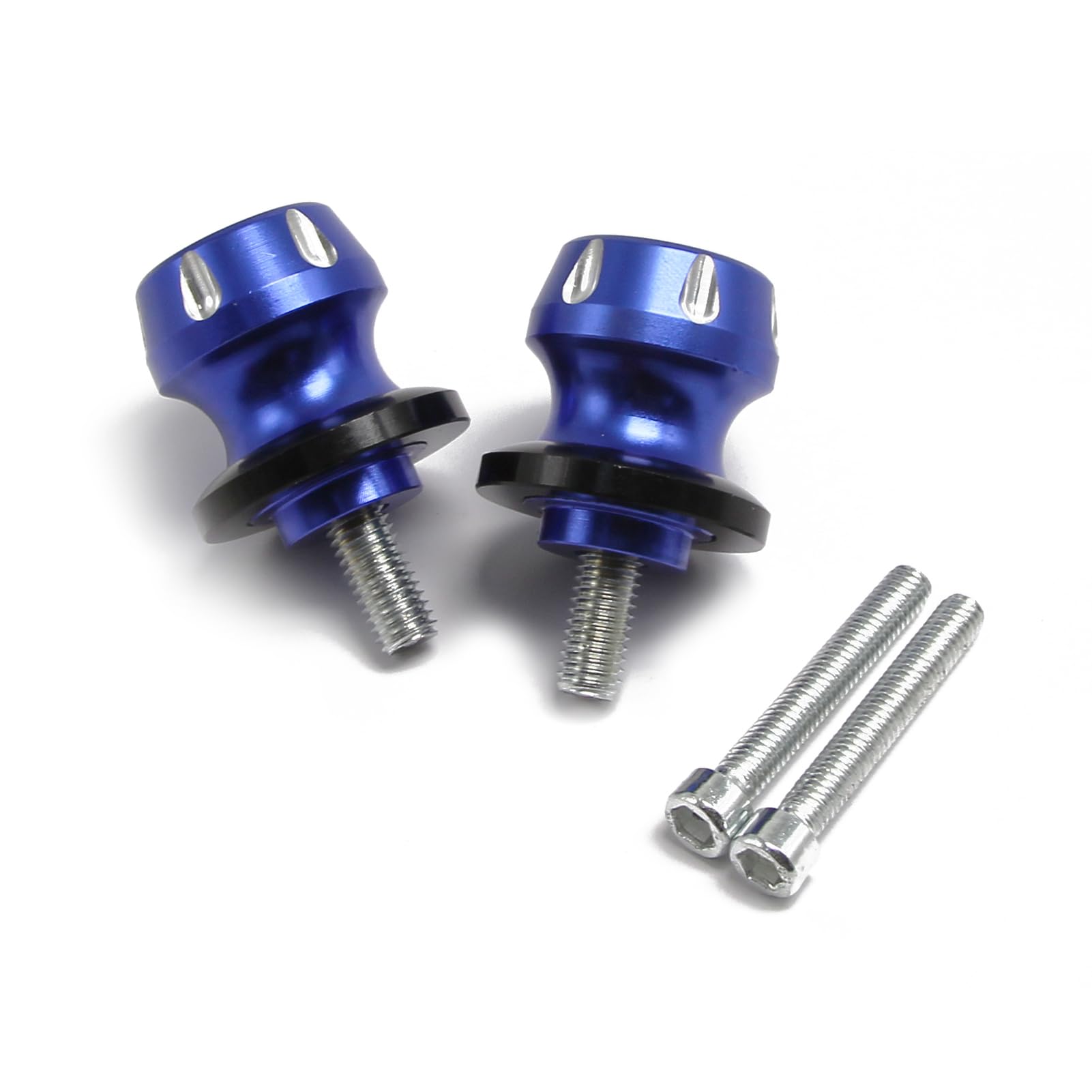 GYMARKMotorcycle Swingarm Spools Slider 6MM 8MM Swing Arm Stand Screw for Y-amaha YZF R1 R3 R6 R7 R25 Kawasaki Ninja 400 650 ZX-6R ZX-10R Suzuki GSXR 600 750 (Blue)