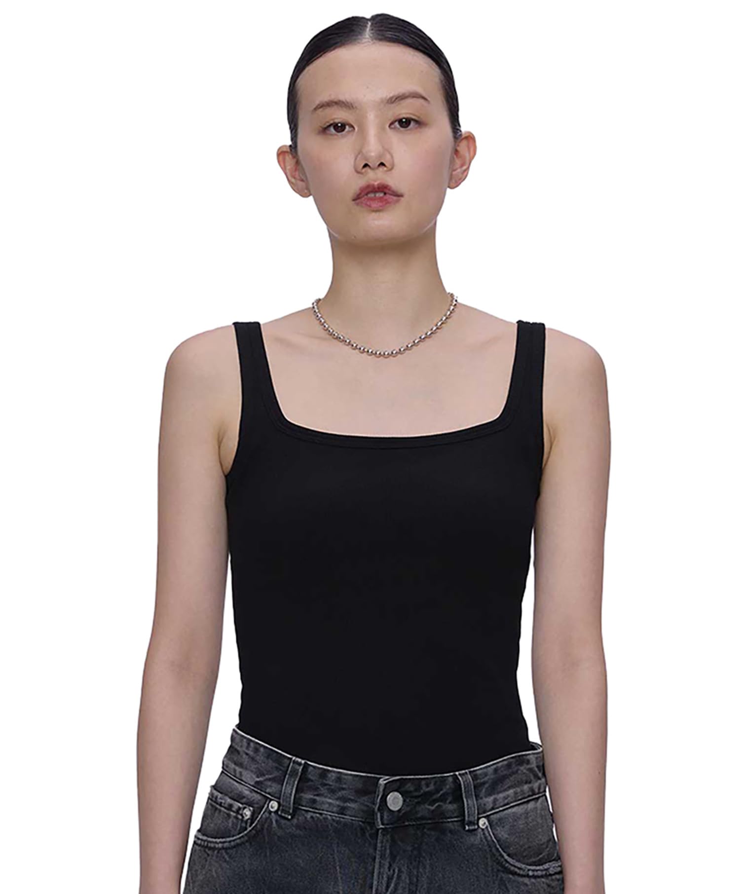 一花　コットンリブタートルネック2枚、リブタンクトップ1枚、おまとめ quaranciel:〈手洗い可能〉コットン タートルネック リブ ニット