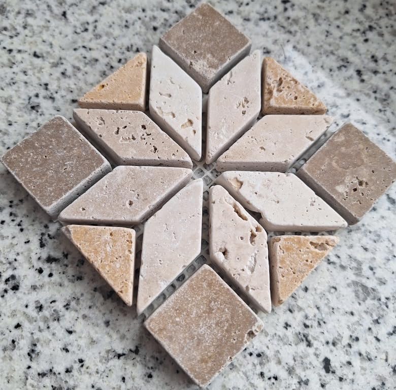 Pannello Decorativo 30,5x30,5 Cm – Mosaico Piastrelle In Noce, Per Parete E Specchio, Per Cucina E Bagno
