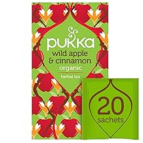 Pukka Tisane, Wild Apple & Cinnamon, Tisana Biologica Con Mela Selvatica e Cannella, Con Ingredienti 100% Naturali, Per Ogni Momento della Giornata, 20 Filtri