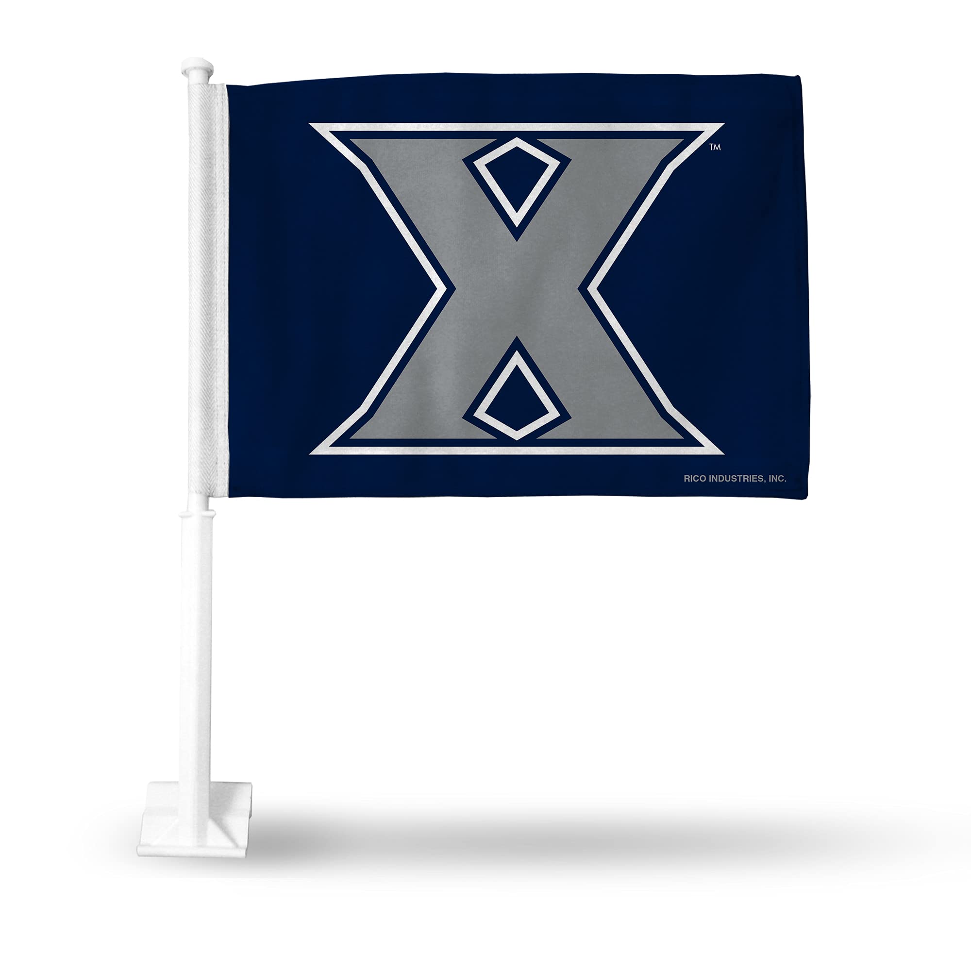 Rico Industries NCAA Xavier Musketeers Standard Double Sided Double Sided Car Flag - 16